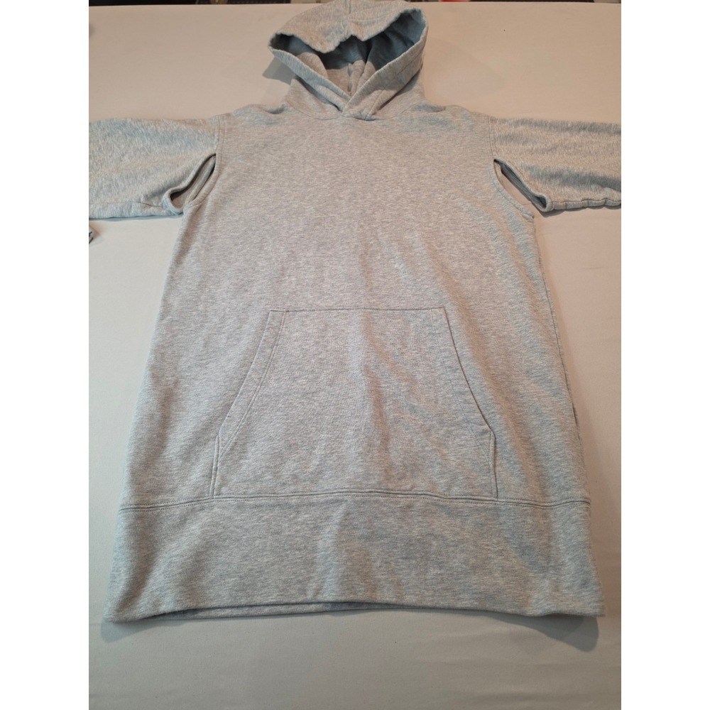 GSTQ‎ Heather Gray Hoodie Dress XS Convertible Underarm Cutout Longline Pullover